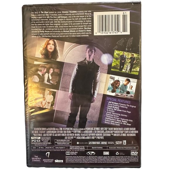 The Giver DVD Movie PG 13 Jeff Bridges Meryl Streep Taylor Swift Brenton Thwaite - Picture 2 of 2
